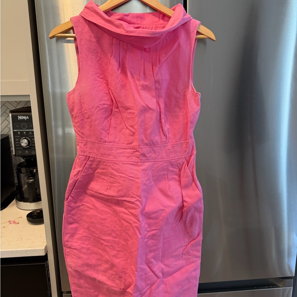 Lilly Pulitzer Sleeveless Pink Cotton Blend Sheath Dress